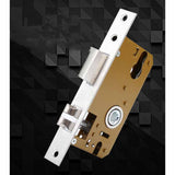 Keyed Entry Door Lock Silent Double Latch Irregular Stainless Steel Door Handle Lock for Bedroom Hotel Balcony