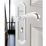 Keyed Entry Door Lock Silent Double Latch Irregular Stainless Steel Door Handle Lock for Bedroom Hotel Balcony