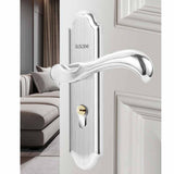 Keyed Entry Door Lock Silent Double Latch Irregular Stainless Steel Door Handle Lock for Bedroom Hotel Balcony