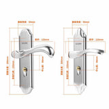Keyed Entry Door Lock Silent Double Latch Irregular Stainless Steel Door Handle Lock for Bedroom Hotel Balcony