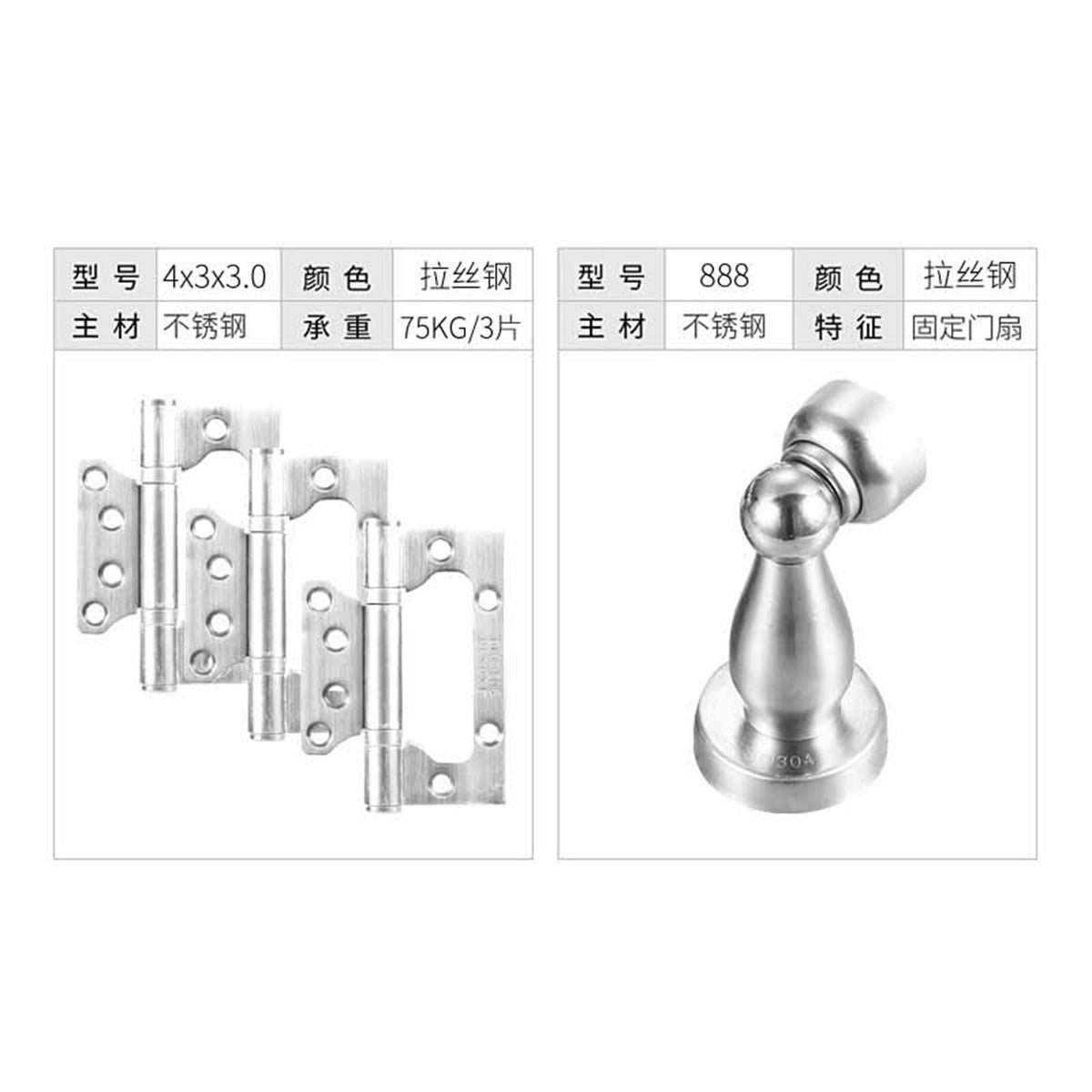 Keyed Entry Door Lock Silent Double Latch Irregular Stainless Steel Door Handle Lock for Bedroom Hotel Balcony