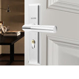 Stainless Steel Handle Door Lock Mechanical Magnetic Security Entry Lever Lock for Bedroom Hotel Balcony