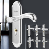Stainless Steel Handle Door Lock Mechanical Magnetic Security Entry Lever Lock for Bedroom Hotel Balcony