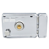 Household Lock Exterior Door Padlocks Gate Insurance Household Lock Kit Vintage Style with Deadbolt Cylinder Key Left Open - Side View