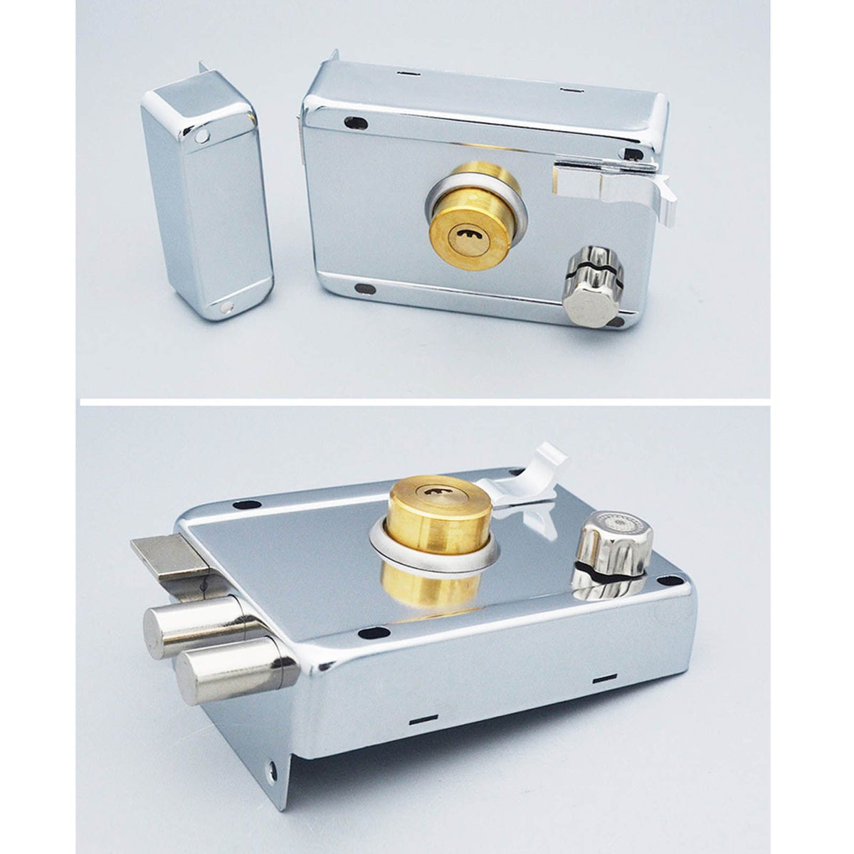 Household Lock Exterior Door Padlocks Gate Insurance Household Lock Kit Vintage Style with Deadbolt Cylinder Key Left Open