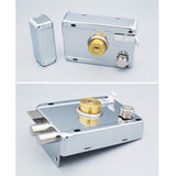 Household Lock Exterior Door Padlocks Gate Insurance Household Lock Kit Vintage Style with Deadbolt Cylinder Key Left Open