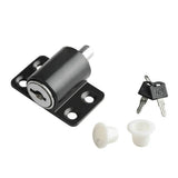Door Security Lock Anti Theft Alloy Paint Surface with Keys Window Bolt for Home Cabinets Black