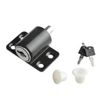 Door Security Lock Anti Theft Alloy Paint Surface with Keys Window Bolt for Home Cabinets Black