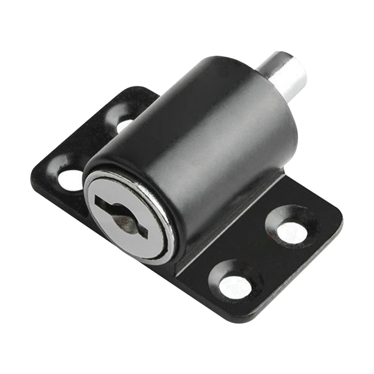 Door Security Lock Anti Theft Alloy Paint Surface with Keys Window Bolt for Home Cabinets Black