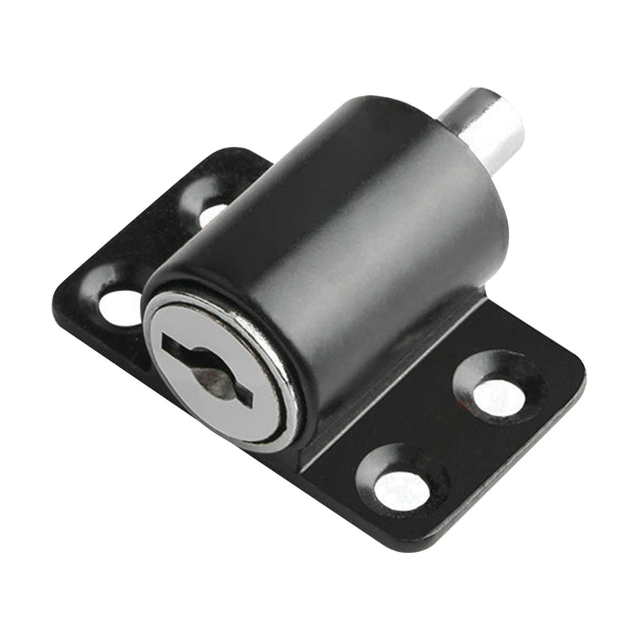 Door Security Lock Anti Theft Alloy Paint Surface with Keys Window Bolt for Home Cabinets Black
