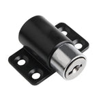 Door Security Lock Anti Theft Alloy Paint Surface with Keys Window Bolt for Home Cabinets Black