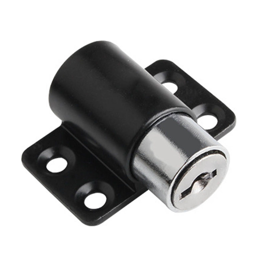 Door Security Lock Anti Theft Alloy Paint Surface with Keys Window Bolt for Home Cabinets Black