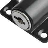 Door Security Lock Anti Theft Alloy Paint Surface with Keys Window Bolt for Home Cabinets Black