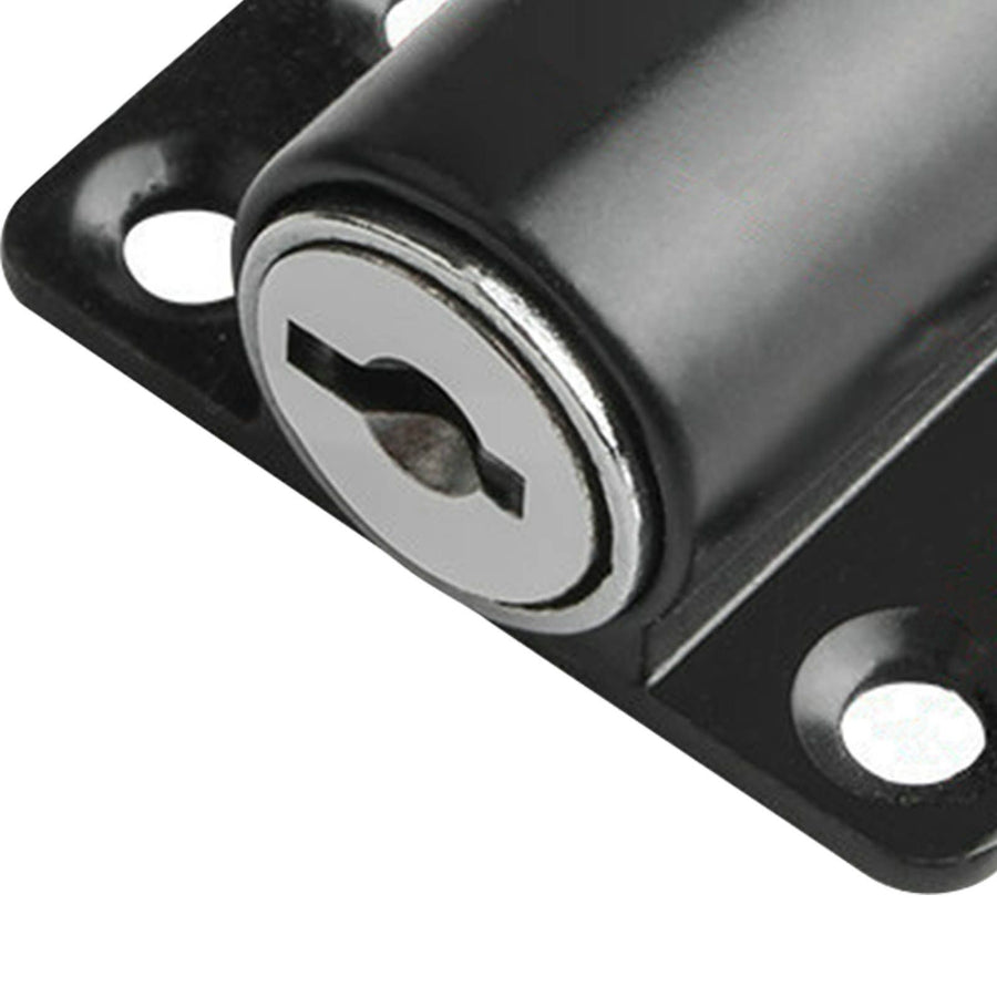Door Security Lock Anti Theft Alloy Paint Surface with Keys Window Bolt for Home Cabinets Black