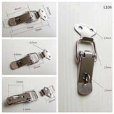 3 PCS L106 Duck Mouth Buckle Toolbox Iron Lock Buckle Heavy Duty Flat Mouth Spring Hasp Suitcase Hardware Parts