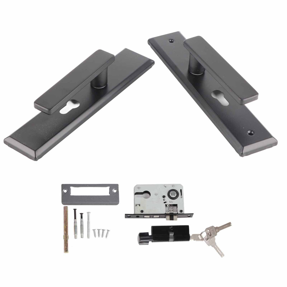 Universal Door Handle Lock Set Aluminum Alloy Mute Bedroom Door Lock for Home Household