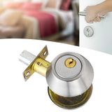 Ball Door Knob Universal Protection Classic Entrance Keyed Interior Door Knob for Home Use Silver