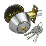 Ball Door Knob Universal Protection Classic Entrance Keyed Interior Door Knob for Home Use Silver