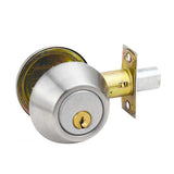 Ball Door Knob Universal Protection Classic Entrance Keyed Interior Door Knob for Home Use Silver - Extra Image
