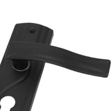 Door Handle Lock Manganese Steel Silent Bearing Universal Door Lever Lock Set with Keys for Home Bedroom Black - Extra Image