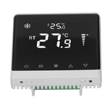 Air Conditioning Fan Thermostat Home Touchscreen Thermostat Panel Temperature Controller DC Brushless 180‑260V
