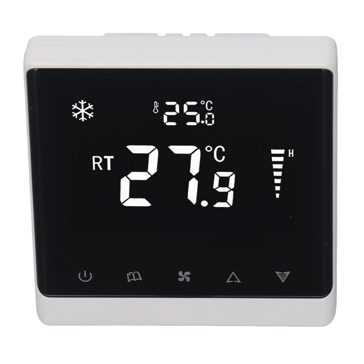 Air Conditioning Fan Thermostat Home Touchscreen Thermostat Panel Temperature Controller DC Brushless 180‑260V