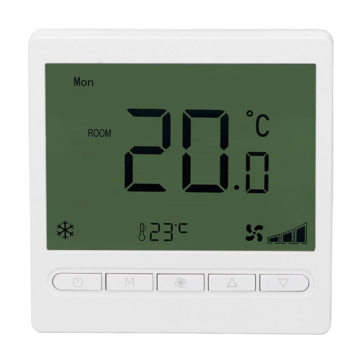 Smart Fan Coil Thermostat ABS LCD Screen Anti Interference Intelligent Thermostat for Home 220V