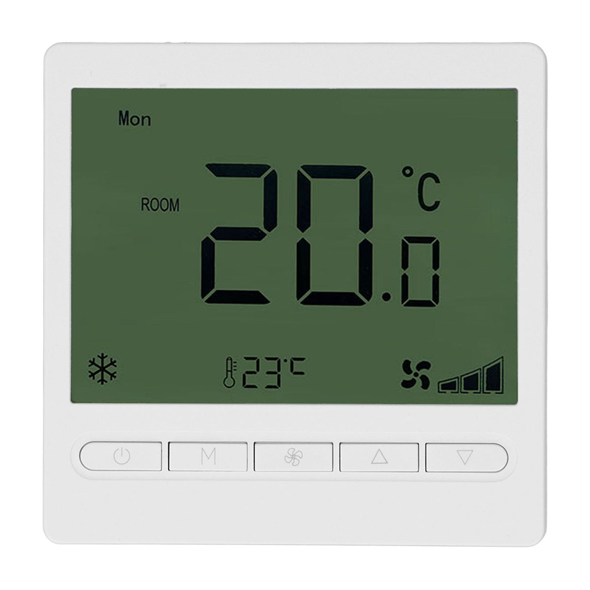 Smart Fan Coil Thermostat ABS LCD Screen Anti Interference Intelligent Thermostat for Home 220V