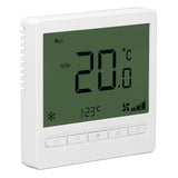 Smart Fan Coil Thermostat ABS LCD Screen Anti Interference Intelligent Thermostat for Home 220V - Low Angle