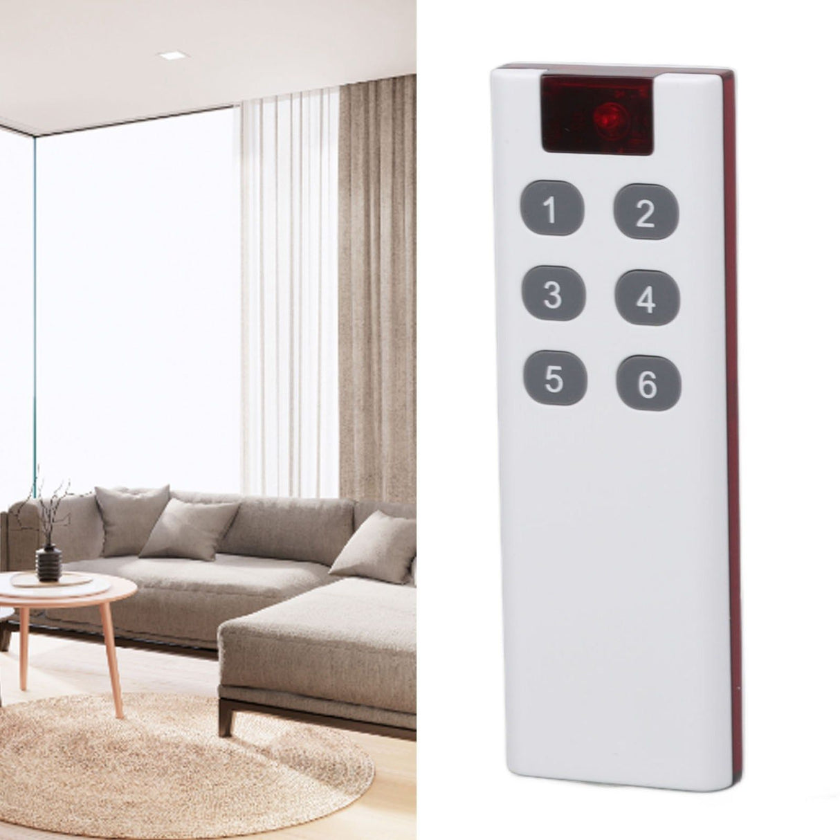 433MHZ Universal Wireless Learning Code Digital Remote Controller Transmitter High Power 1000m Remote Control 6 Keys