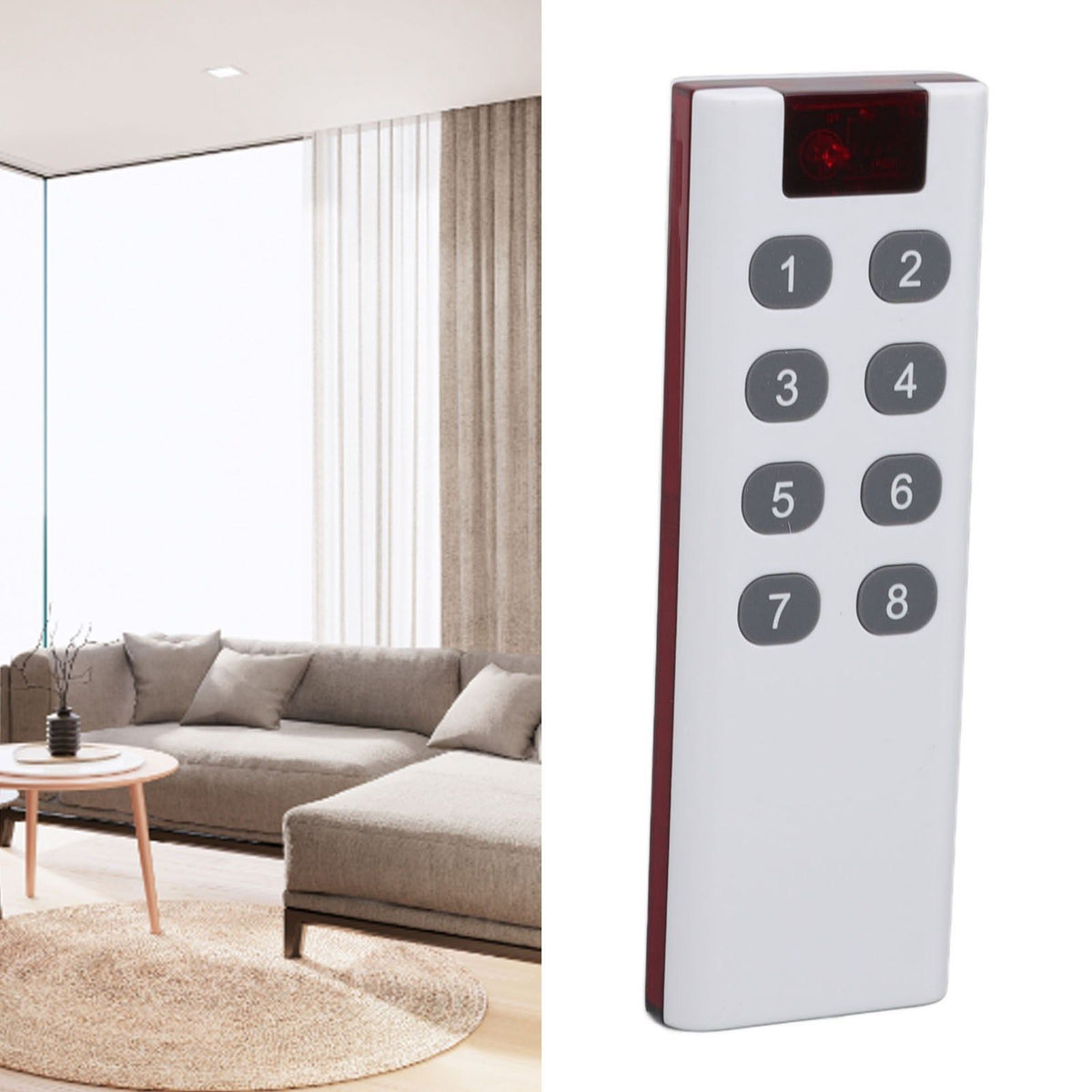 433MHZ Universal Wireless Learning Code Digital Remote Controller Transmitter High Power 1000m Remote Control 8 Keys