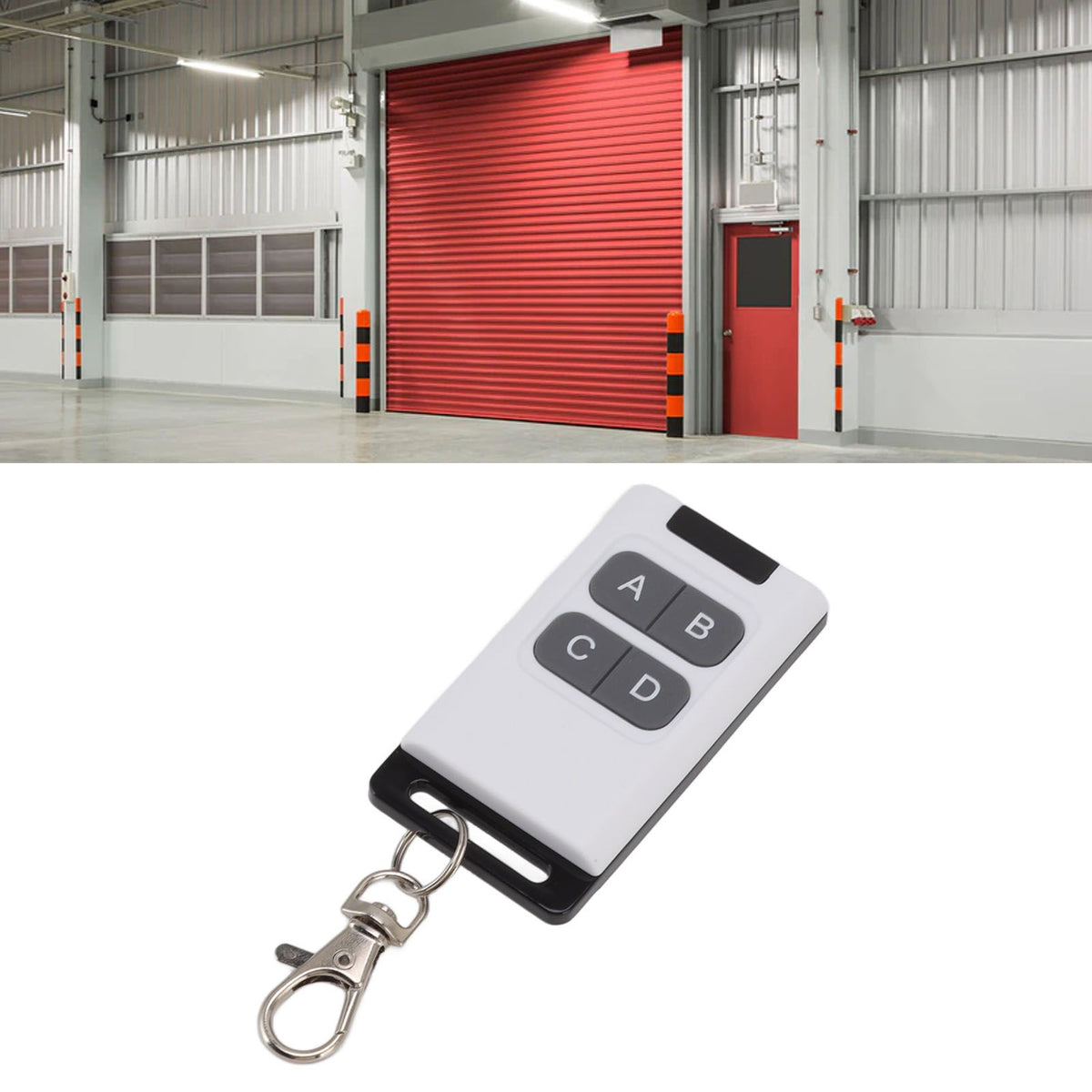 433MHz Cloning Remote Control 4 Keys Remote Control Key Fob Electric Garage Door Universal Remote Keychain