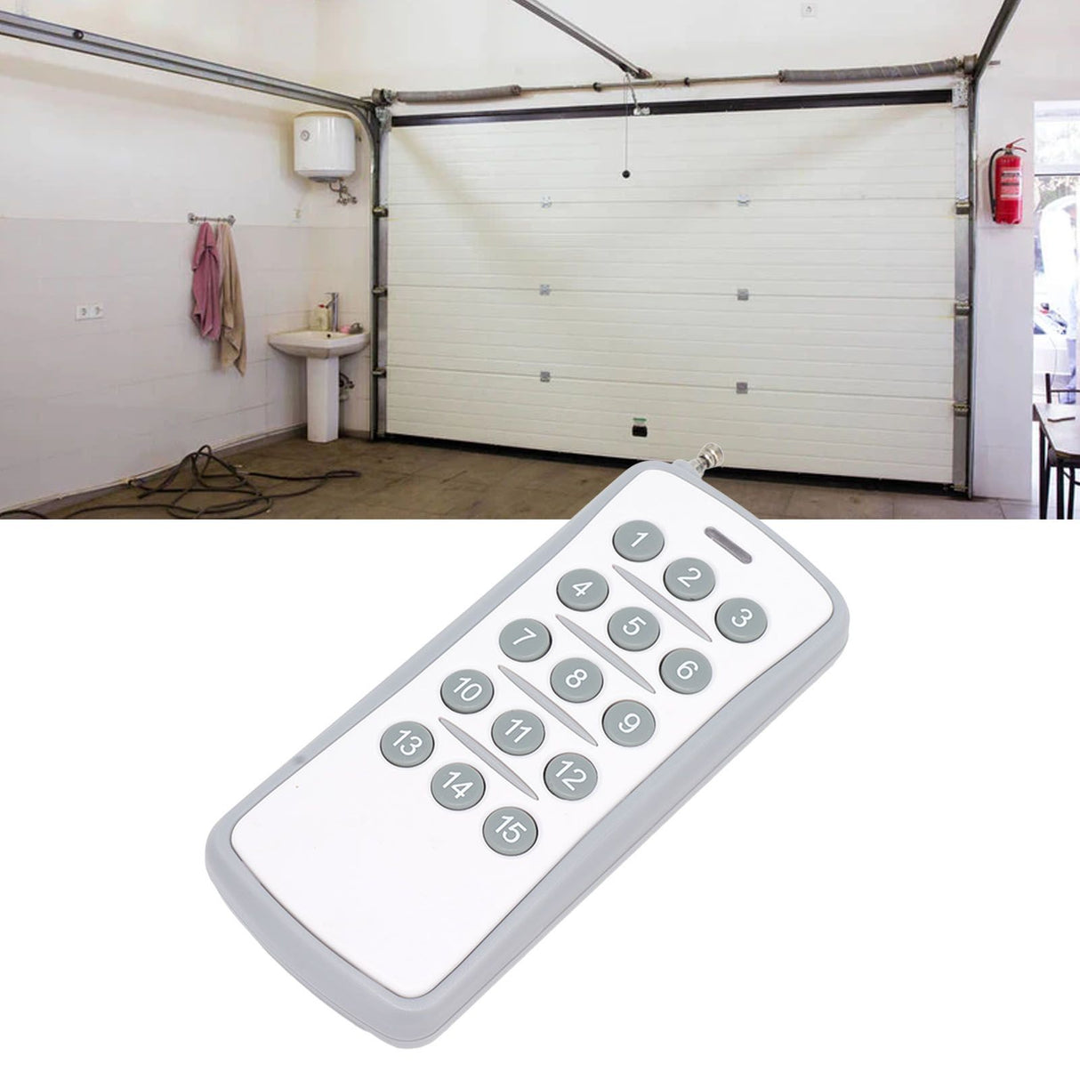 433MHz Universal Remote Control Wireless ABS 15 Keys Remote Control Switch for Replacement Door Light