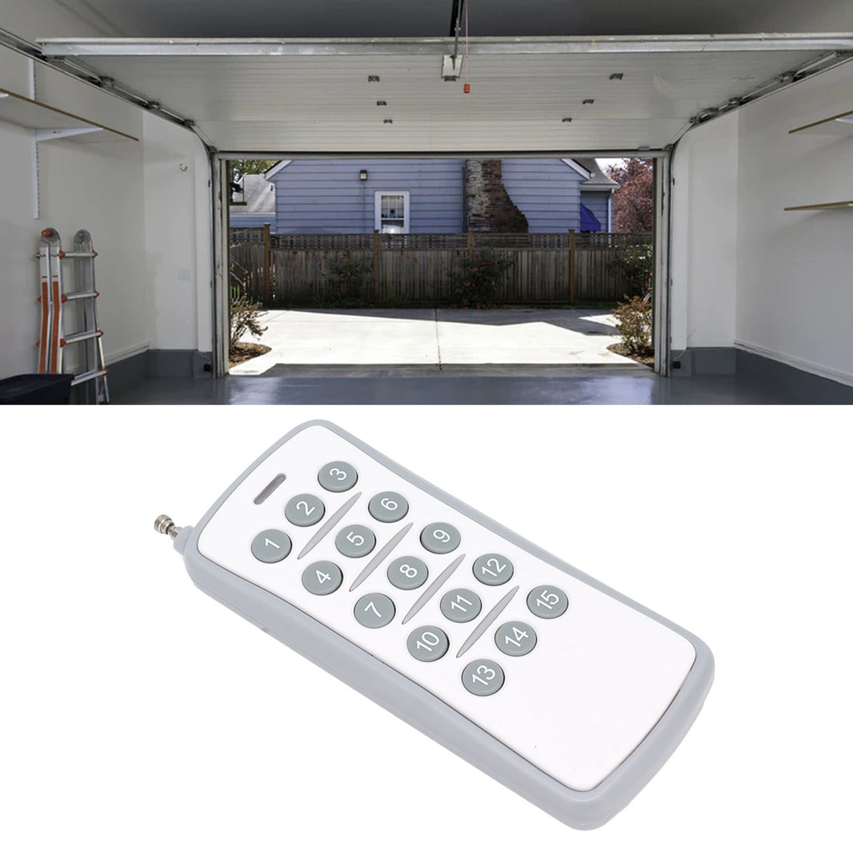 433MHz Universal Remote Control Wireless ABS 15 Keys Remote Control Switch for Replacement Door Light