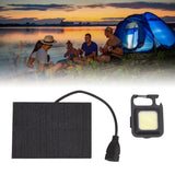 Monocrystalline Solar LED Light 5W IP68 Waterproof USB Rechargeable Solar Panel Light for Outdoor Camping - Extra Image