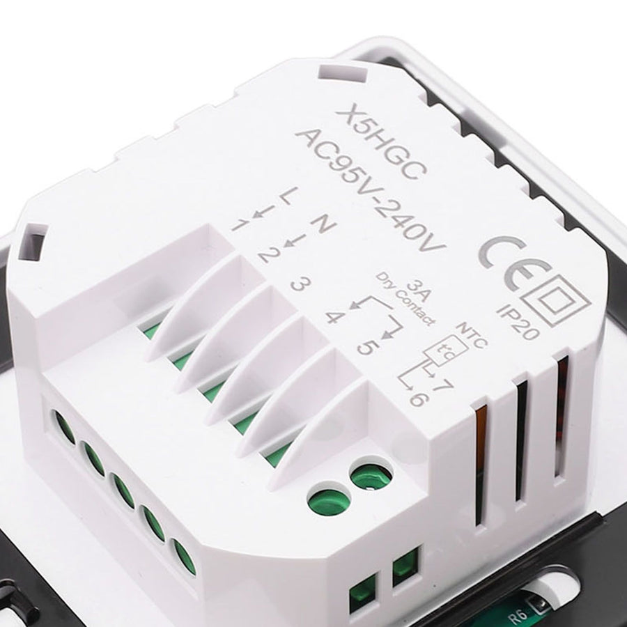 Smart Thermostat LCD Touch Screen Thermostat Programmable Temperature Controller for Boiler 95‑240V Concealed Installation