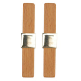2 Pcs Wooden Cabinet Pulls Single Hole Door Pull Handle Knobs For Kitchen Drawer Cupboard Closet Golden