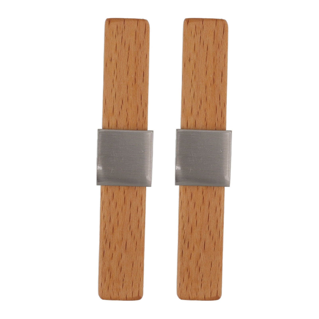 2 Pcs Wooden Cabinet Pulls Single Hole Door Pull Handle Knobs For Kitchen Drawer Cupboard Closet Brushed Silver