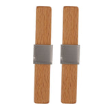 2 Pcs Wooden Cabinet Pulls Single Hole Door Pull Handle Knobs For Kitchen Drawer Cupboard Closet Brushed Silver - Extra Image