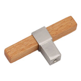 2 Pcs Wooden Cabinet Pulls Single Hole Door Pull Handle Knobs For Kitchen Drawer Cupboard Closet Brushed Silver - Extra Image