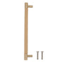 Cabinet Door Handle 224MM Hole Pitch Leather Brass Light Luxury Cupboard Bar Pull Handle for Home Wardrobe Drawer Beige
