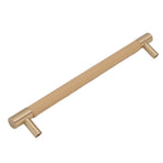 Cabinet Door Handle 224MM Hole Pitch Leather Brass Light Luxury Cupboard Bar Pull Handle for Home Wardrobe Drawer Beige