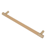 Cabinet Door Handle 224MM Hole Pitch Leather Brass Light Luxury Cupboard Bar Pull Handle for Home Wardrobe Drawer Beige