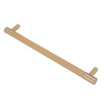 Cabinet Door Handle 224MM Hole Pitch Leather Brass Light Luxury Cupboard Bar Pull Handle for Home Wardrobe Drawer Beige