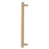 Cabinet Door Handle 224MM Hole Pitch Leather Brass Light Luxury Cupboard Bar Pull Handle for Home Wardrobe Drawer Beige
