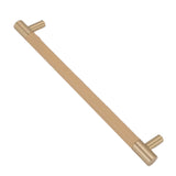 Cabinet Door Handle 224MM Hole Pitch Leather Brass Light Luxury Cupboard Bar Pull Handle for Home Wardrobe Drawer Beige