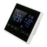 Smart Thermostat Backlit Touch Screen Dual Control Temperature Controller for Floor Heating High Power AC 85V‑240V White