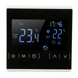 Smart Thermostat Backlit Touch Screen Dual Control Temperature Controller for Floor Heating High Power AC 85V‑240V White - Rear View
