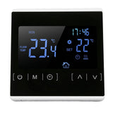 Smart Thermostat Backlit Touch Screen Dual Control Temperature Controller for Floor Heating High Power AC 85V‑240V White