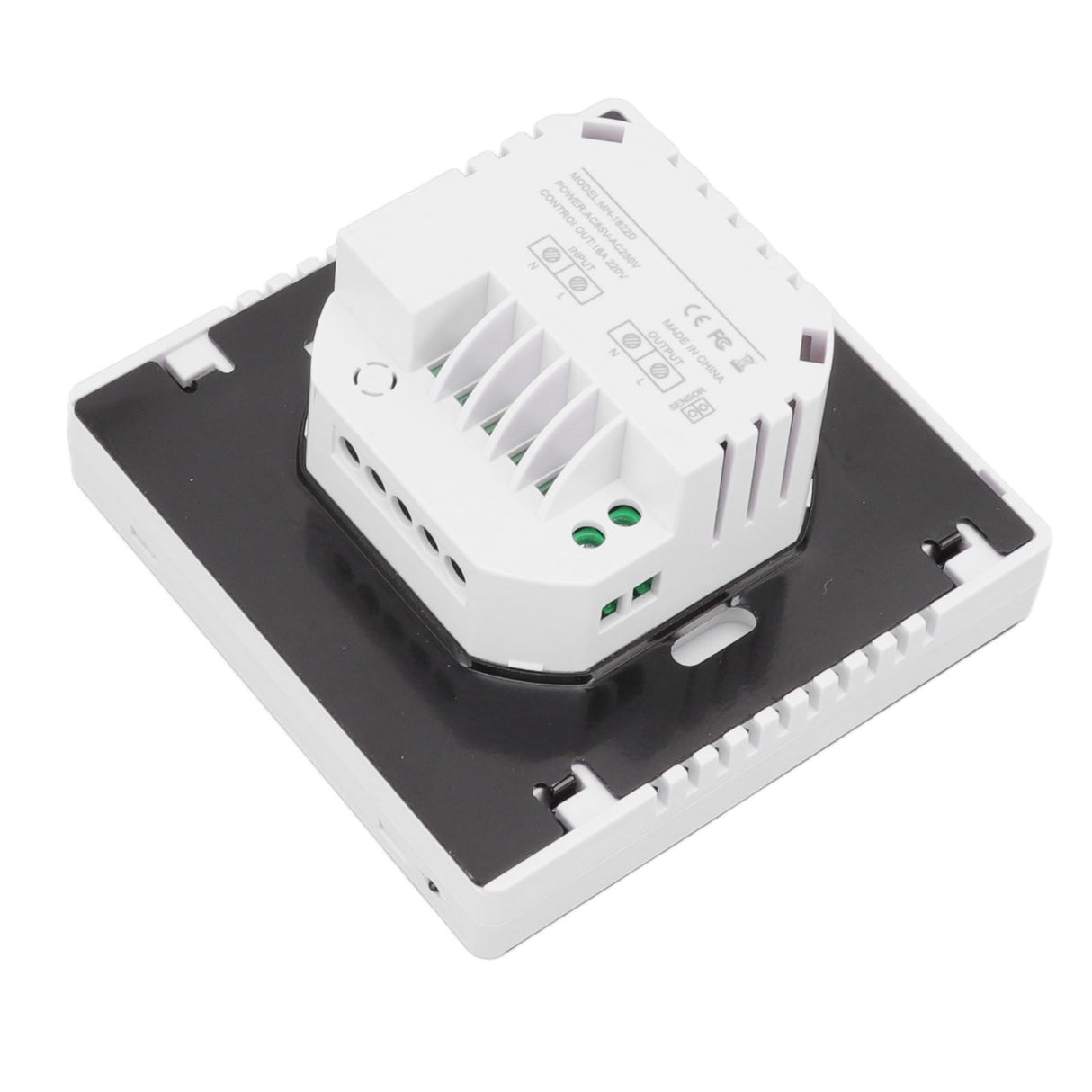 Smart Thermostat Backlit Touch Screen Dual Control Temperature Controller for Floor Heating High Power AC 85V‑240V White